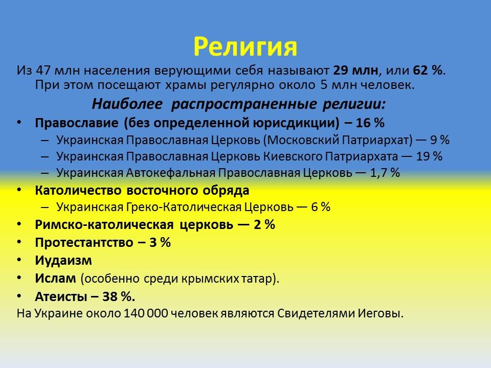 Украина общая характеристика страны